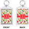 Colored Peppers Bling Keychain (Front + Back)