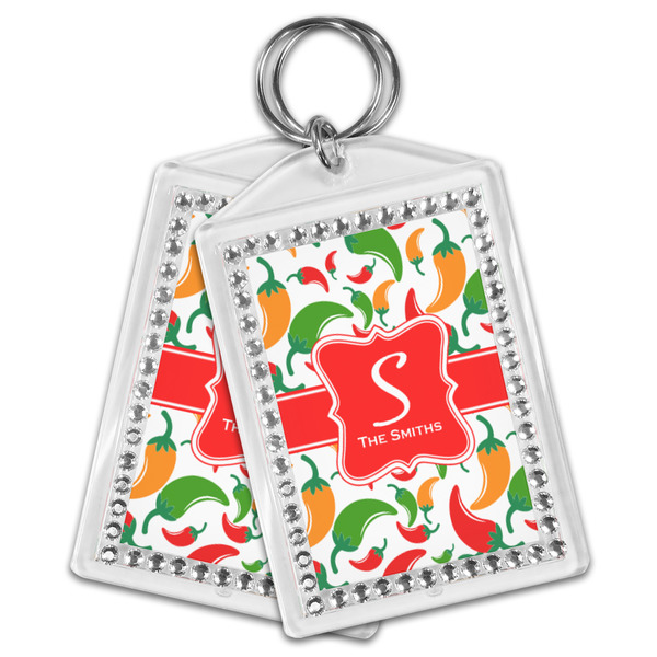 Colored Peppers Bling Keychain - MAIN