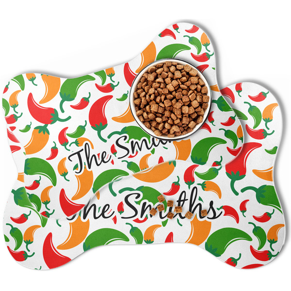 Colored Peppers Bone Shaped Dog Mats - MAIN
