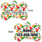 Colored Peppers Bone Shaped Dog Tag - Front & Back