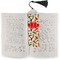 Colored Peppers Bookmark with tassel - In book