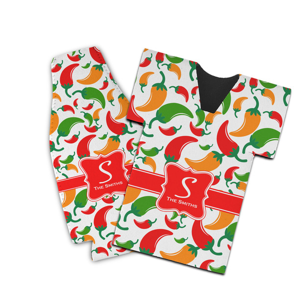 Custom Colored Peppers Bottle Cooler (Personalized)