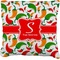 Colored Peppers Faux-Linen Throw Pillow 18" (Personalized)