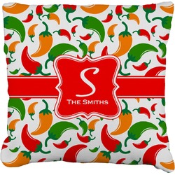 Colored Peppers Faux-Linen Throw Pillow 26" (Personalized)
