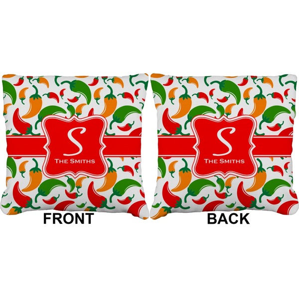 Colored Peppers Burlap Pillow Approval