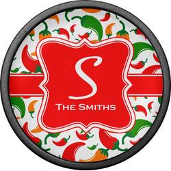 Colored Peppers Cabinet Knob (Black) (Personalized)