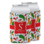 Colored Peppers Can Cooler (12 oz) w/ Name and Initial