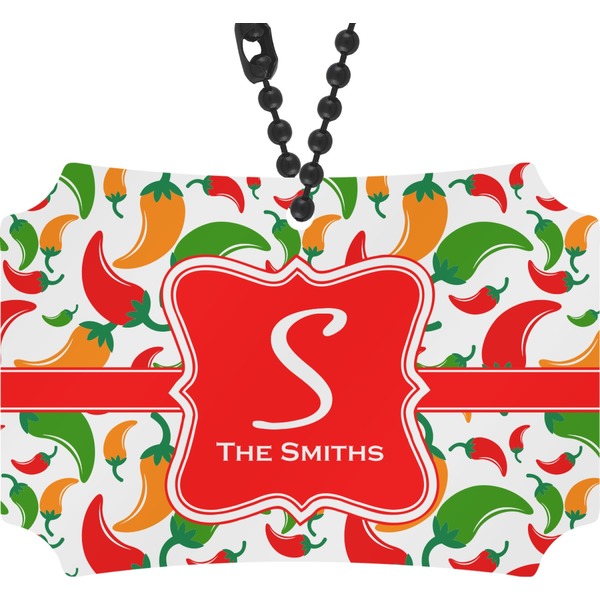 Custom Colored Peppers Rear View Mirror Ornament (Personalized)