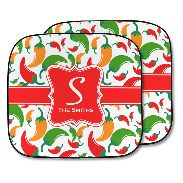 Custom Colored Peppers Car Sun Shade - Two Piece (Personalized)