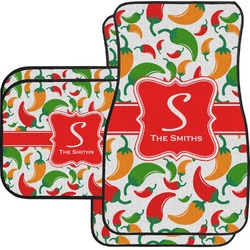 Colored Peppers Car Floor Mats Set - 2 Front & 2 Back (Personalized)