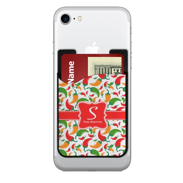 Custom Colored Peppers 2-in-1 Cell Phone Credit Card Holder & Screen Cleaner (Personalized)