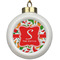 Colored Peppers Ceramic Ball Ornament (Personalized)