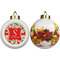 Colored Peppers Ceramic Christmas Ornament - Poinsettias (APPROVAL)