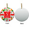 Colored Peppers Ceramic Flat Ornament - Circle Front & Back (APPROVAL)