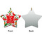 Colored Peppers Ceramic Flat Ornament - Star Front & Back (APPROVAL)
