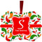 Colored Peppers Christmas Ornament (Front View)