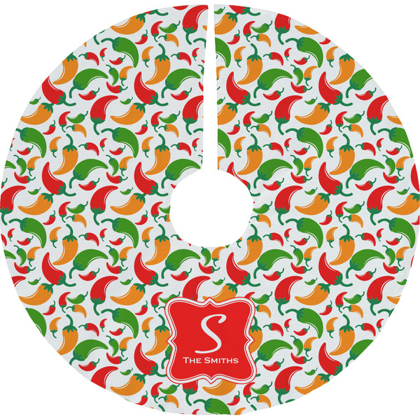 Custom Colored Peppers Tree Skirt (Personalized)