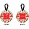 Colored Peppers Circle Luggage Tag (Front + Back)