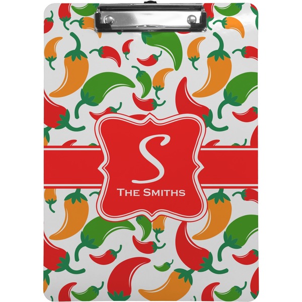 Custom Colored Peppers Clipboard (Letter Size) (Personalized)