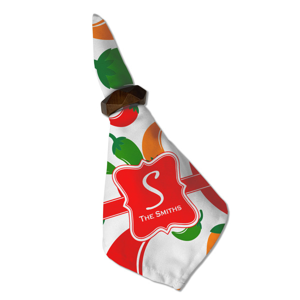 Colored Peppers Cloth Napkins - Personalized Dinner (Folded in Ring) (MAIN)