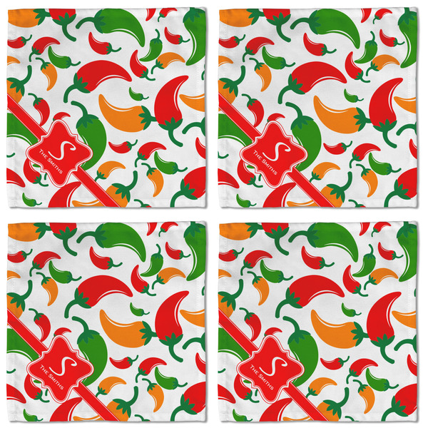 Colored Peppers Cloth Napkins - Personalized Lunch (APPROVAL) Set of 4