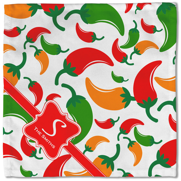 Colored Peppers Cloth Napkins - Personalized Lunch (Single Full Open)