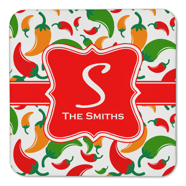 Colored Peppers Coaster Set - FRONT (one)