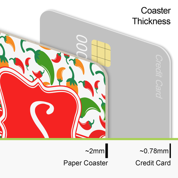 Colored Peppers Coaster Thickness