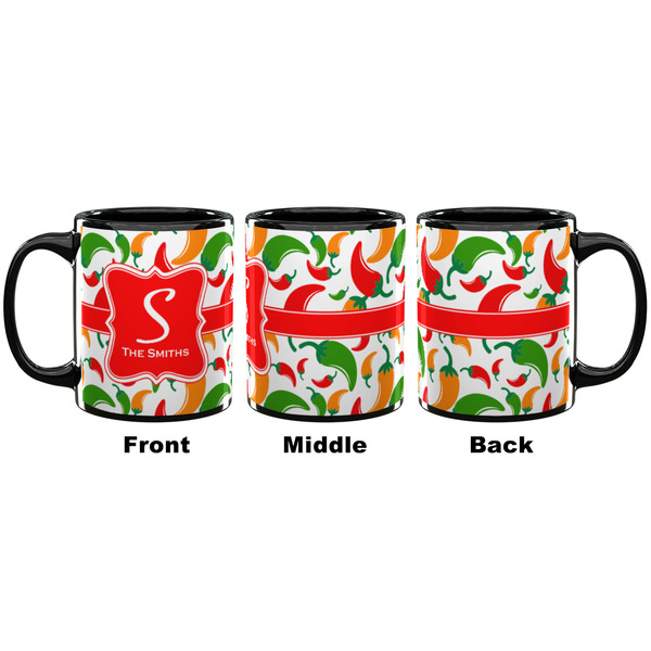 Colored Peppers Coffee Mug - 11 oz - Black APPROVAL