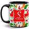 Colored Peppers 11 Oz Coffee Mug - Black (Personalized)