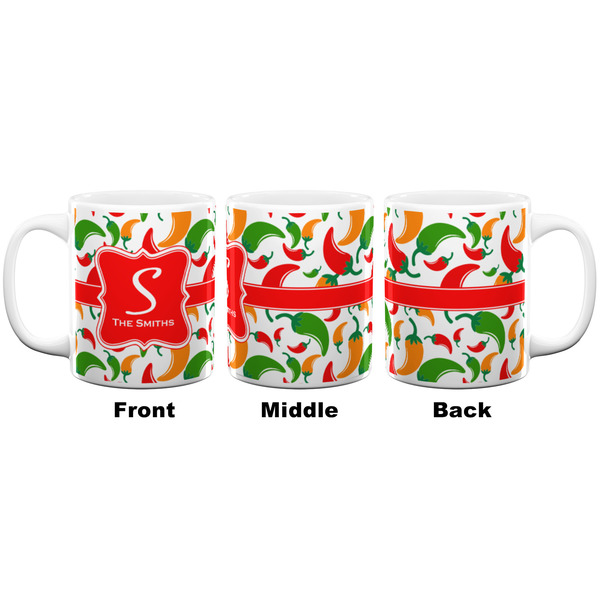 Colored Peppers Coffee Mug - 11 oz - White APPROVAL