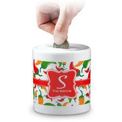Colored Peppers Coin Bank (Personalized)