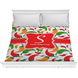 Colored Peppers Comforter - King (Personalized)