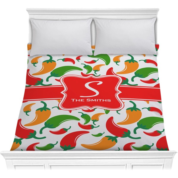 Custom Colored Peppers Comforter - Full / Queen (Personalized)