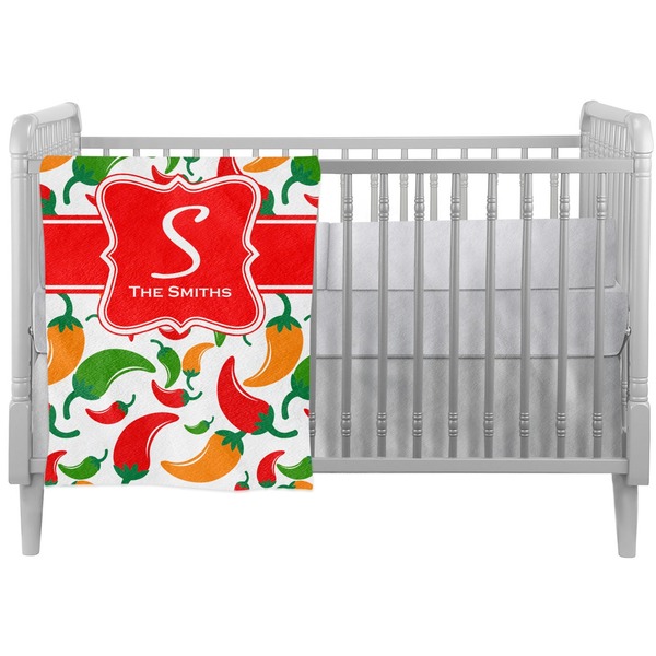 Custom Colored Peppers Crib Comforter / Quilt (Personalized)