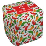 Colored Peppers Cube Pouf Ottoman (Personalized)