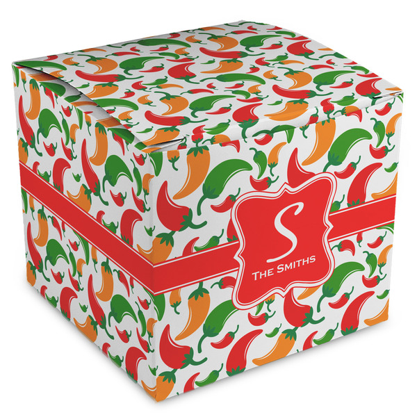 Custom Colored Peppers Cube Favor Gift Boxes (Personalized)