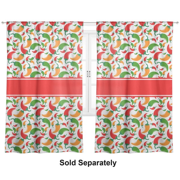 Custom Colored Peppers Curtain Panel - Custom Size