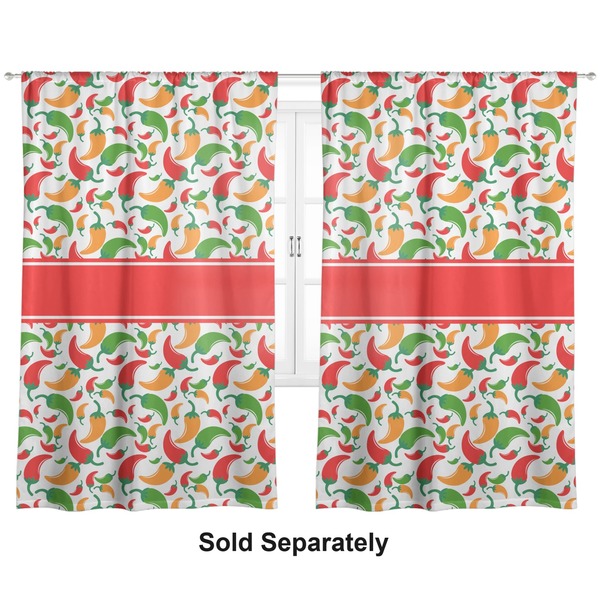 Colored Peppers Curtain 112x80 - Lined