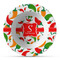 Colored Peppers Plastic Bowl - Microwave Safe - Composite Polymer (Personalized)