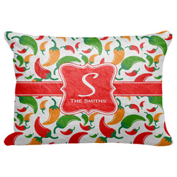 Colored Peppers Decorative Baby Pillowcase - 16"x12" w/ Name and Initial