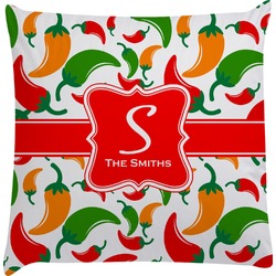 Colored Peppers Decorative Pillow Case (Personalized)