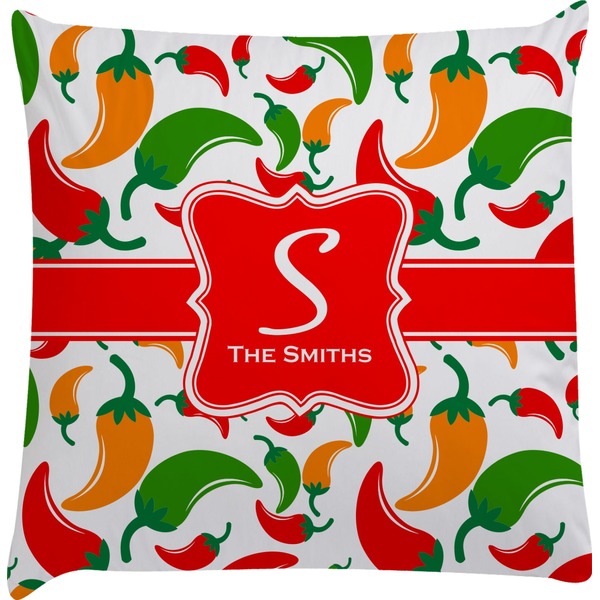 Custom Colored Peppers Decorative Pillow Case (Personalized)