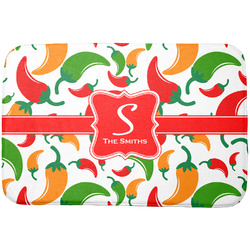 Colored Peppers Dish Drying Mat w/ Name and Initial