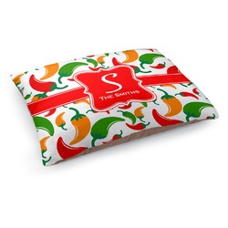 Colored Peppers Dog Bed - Medium w/ Name and Initial