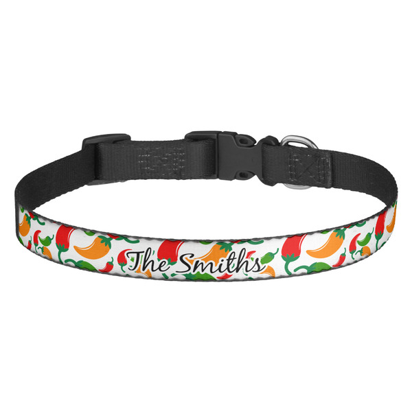 Custom Colored Peppers Dog Collar - Medium (Personalized)