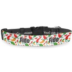 Colored Peppers Deluxe Dog Collar - Small (8.5" to 12.5") (Personalized)