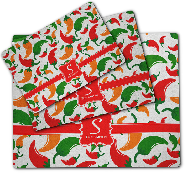 Colored Peppers Dog Food Mat - MAIN (sm, med, lrg)