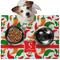 Colored Peppers Dog Food Mat - Medium LIFESTYLE