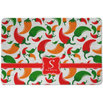Colored Peppers Dog Food Mat w/ Name and Initial